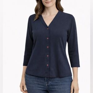 Boggs Navy Button Front Cardigan Size 8